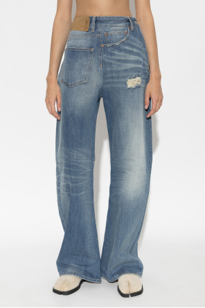 MM6 Maison Margiela Jeansy z efektem vintage
