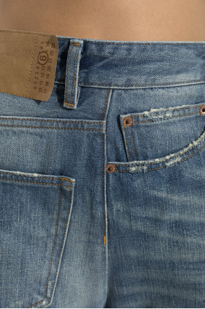 MM6 Maison Margiela Jeansy z efektem vintage