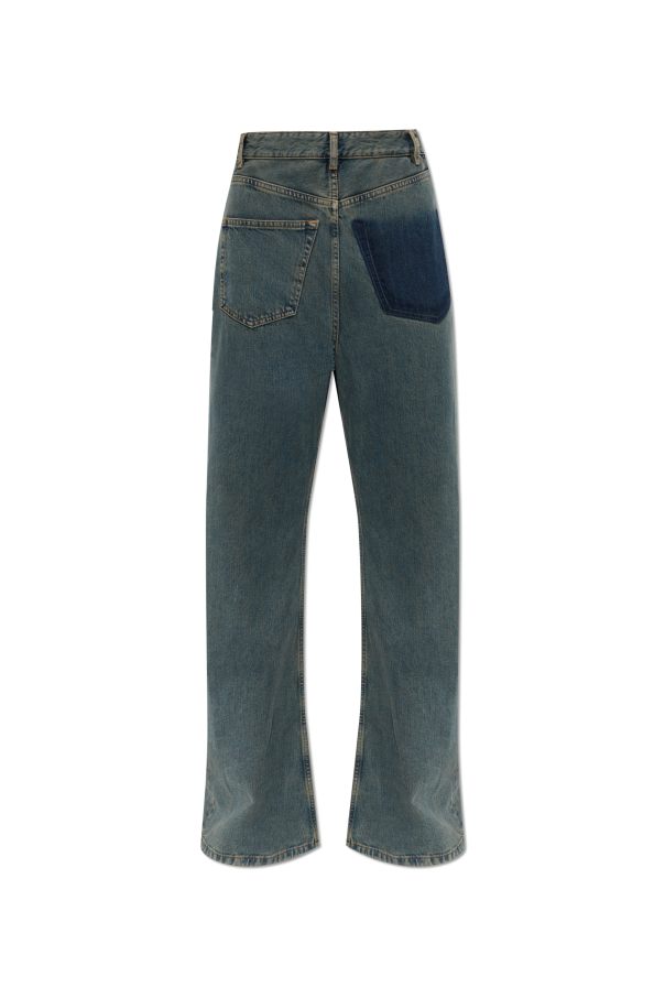 Asymmetrical cut jeans od MM6 Maison Margiela