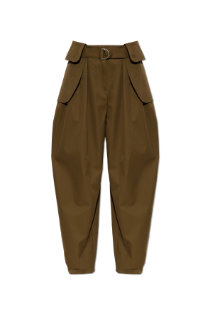 Pantalones de corte holgado con cinturón