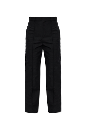 Wool pleated trousers
