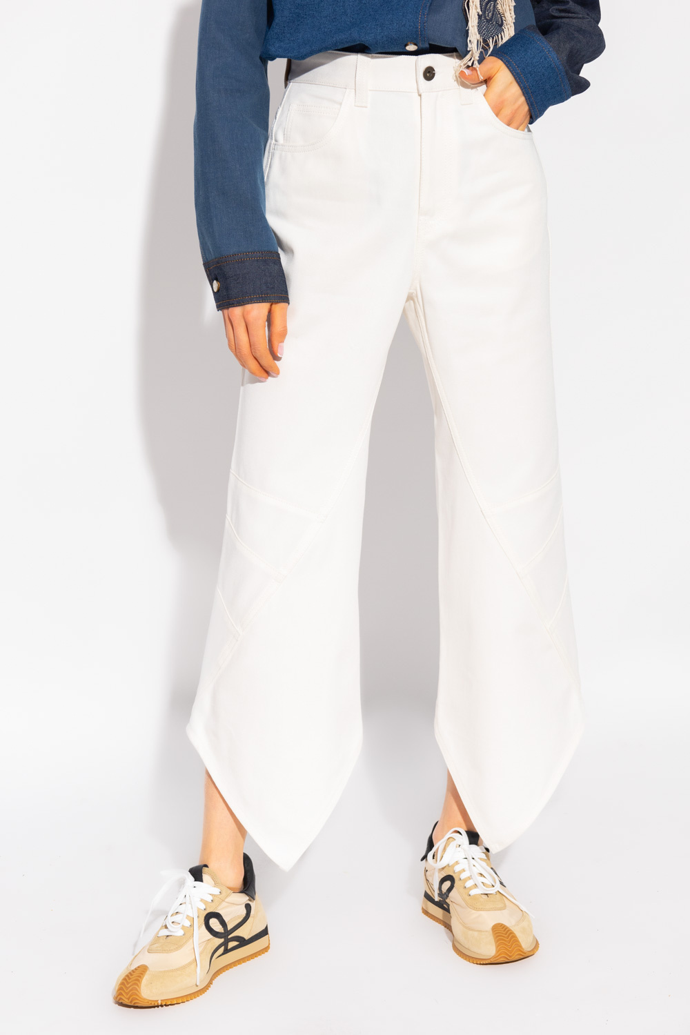 loewe dress Asymmetrical jeans