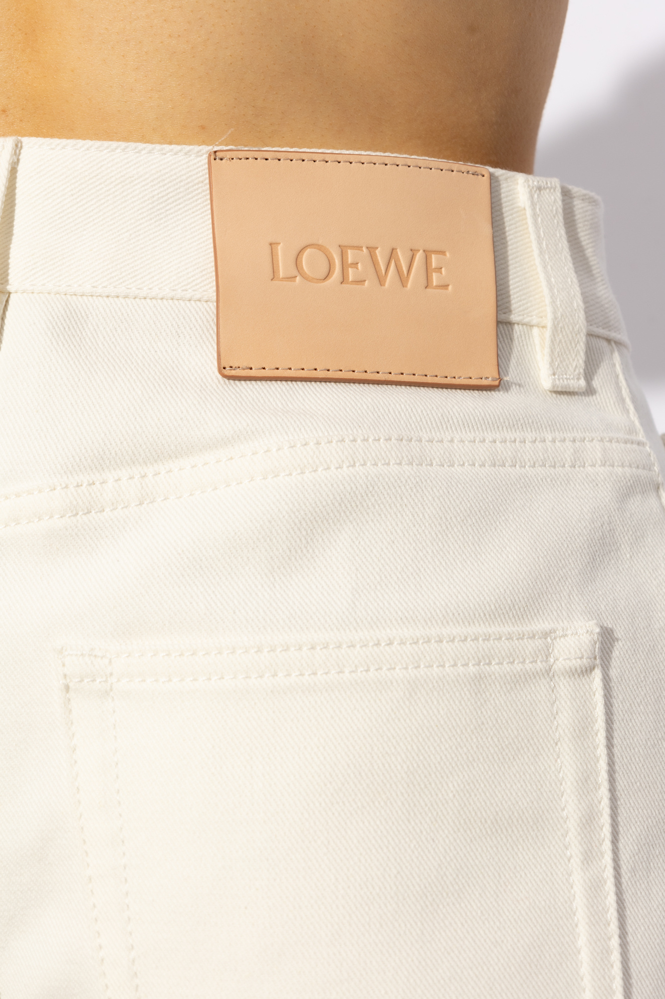 Loewe skirt with slits loewe skirt black taupe