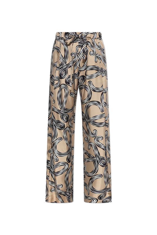 Silk trousers with print od Loewe