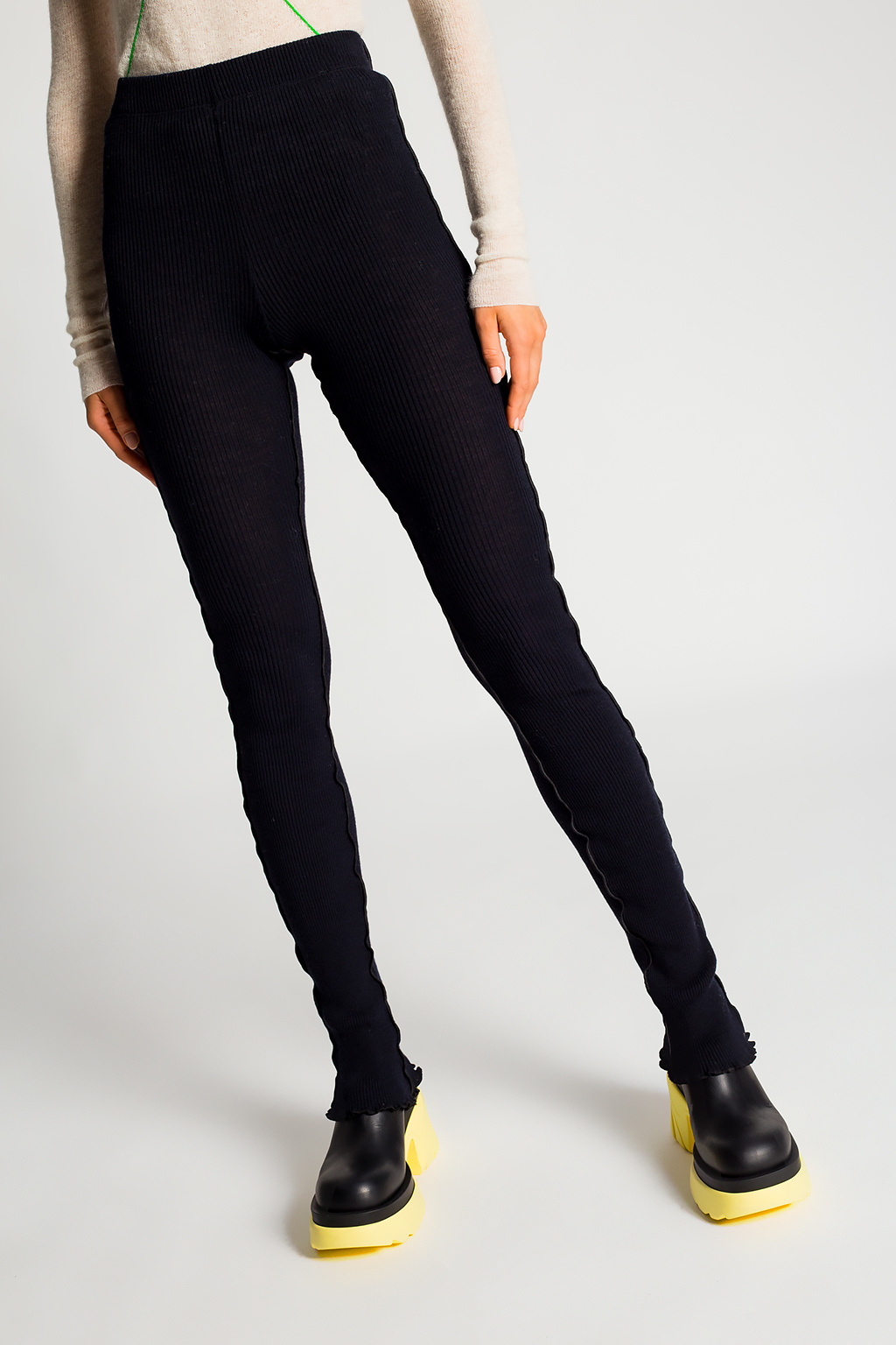 MM6 Maison Margiela Flared wool leggings