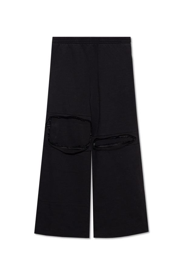 MM6 Maison Margiela Spodnie dresowe z efektem ‘vintage’