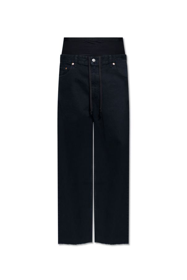 MM6 Maison Margiela mid-rise faded jeans Nero