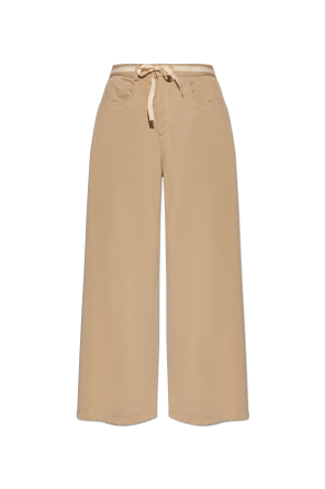 Cotton sweatpants od Dolce & Gabbana logo-patch denim shirt