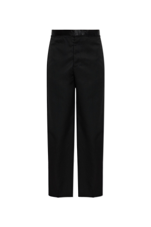 Wool Trousers with Side Stripes