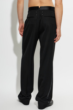 Maison Margiela Wool Trousers with Side Stripes