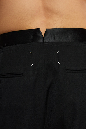 Maison Margiela Wool Trousers with Side Stripes
