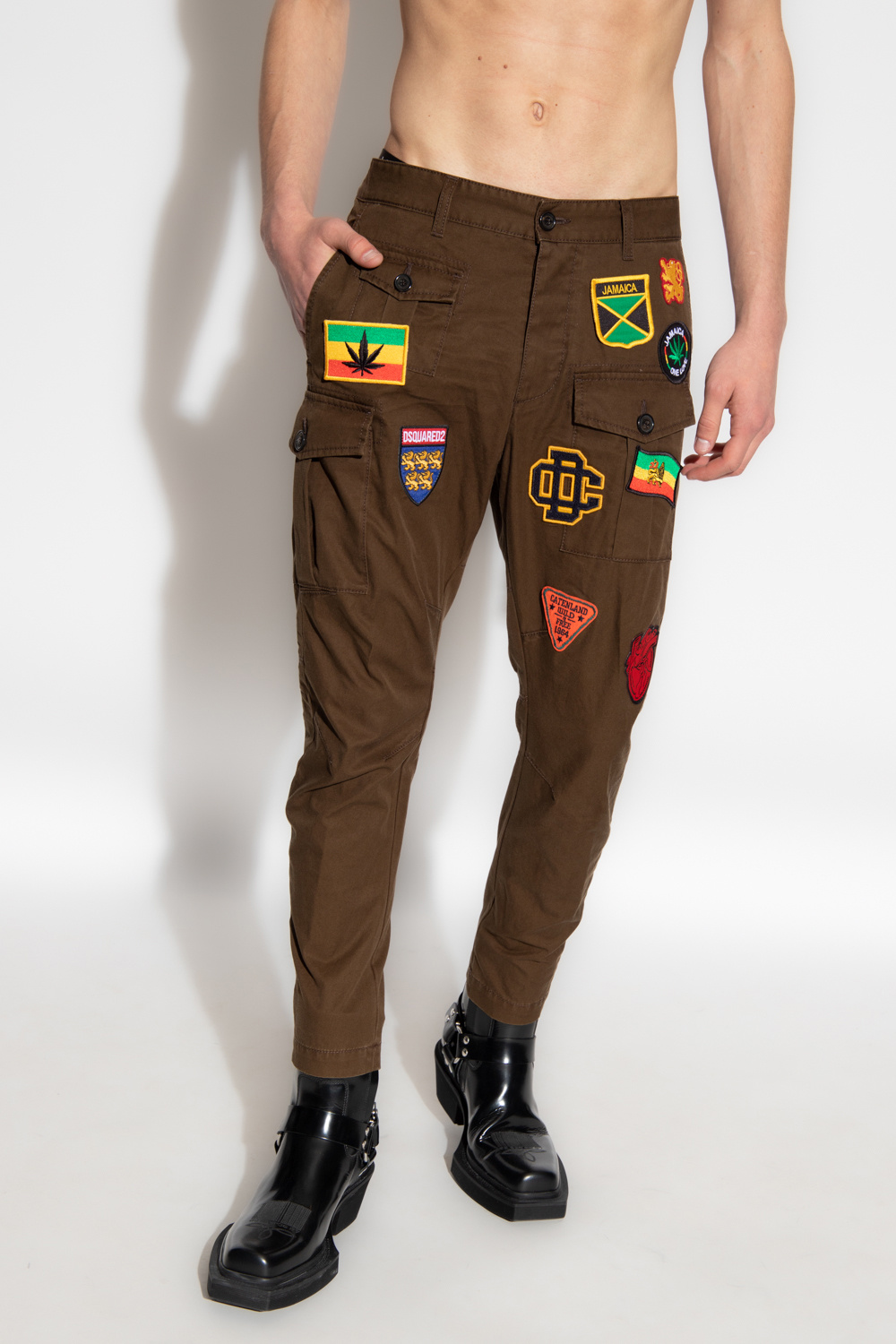 Dsquared2 Cargo Maxi trousers with patches