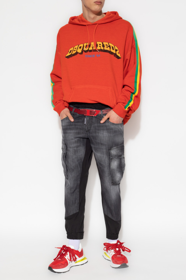 Dsquared2 ‘Cyprus’ trousers bum in contrasting fabrics