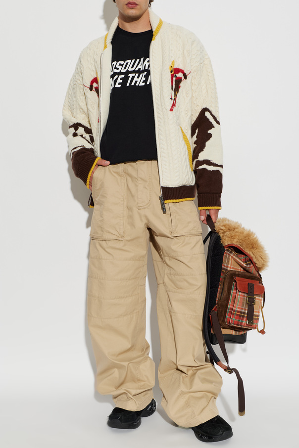 Dsquared2 Spodnie z szerokimi nogawkami