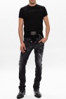 Dsquared2 GREY 'Twin Pack Straight Leg Sharpei Jean' raw edge jeans