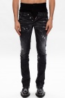 Dsquared2 GREY 'Twin Pack Straight Leg Sharpei Jean' raw edge jeans
