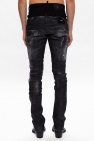 Dsquared2 GREY 'Twin Pack Straight Leg Sharpei Jean' raw edge jeans