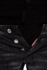 Dsquared2 GREY 'Twin Pack Straight Leg Sharpei Jean' raw edge jeans