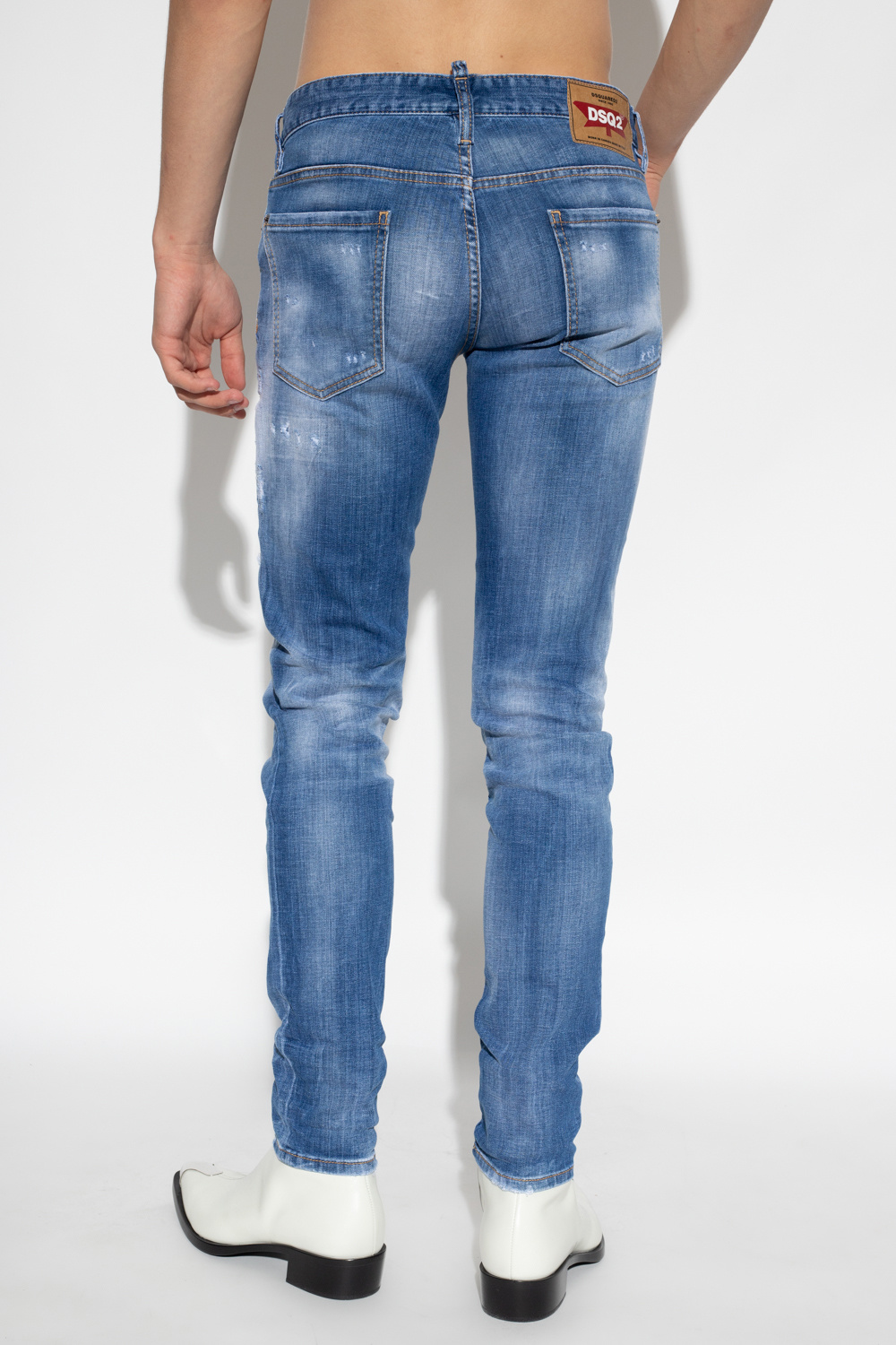 IetpShops Italy - Blue 'Slim' jeans Dsquared2 - Pants with frontal