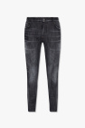 cropped tapered jeans Grigio