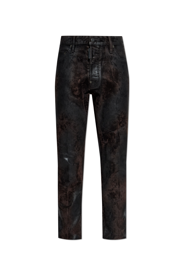 Waxed jeans with velour ‘Cool Guy’ od Dsquared2