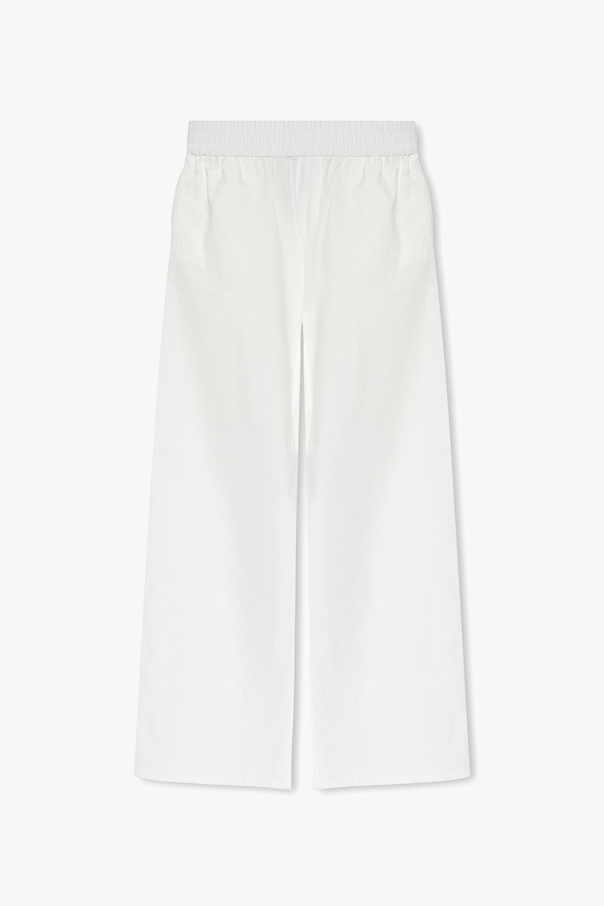 Dsquared2 trousers leather with logo