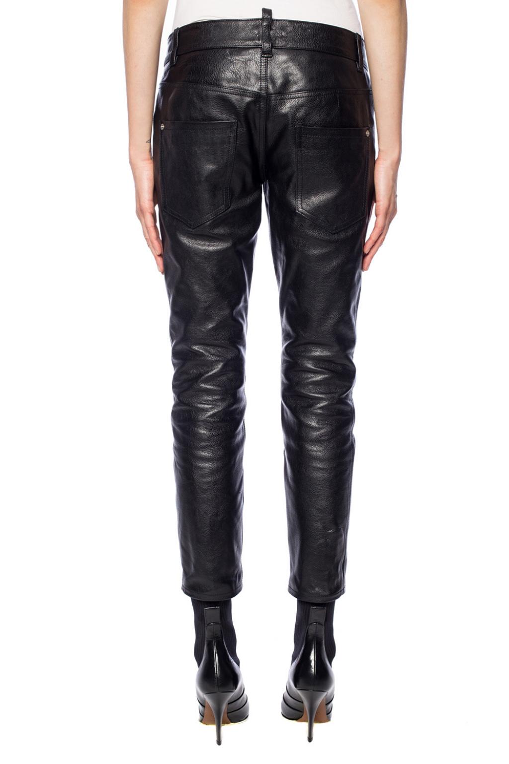 dsquared2 leather pants