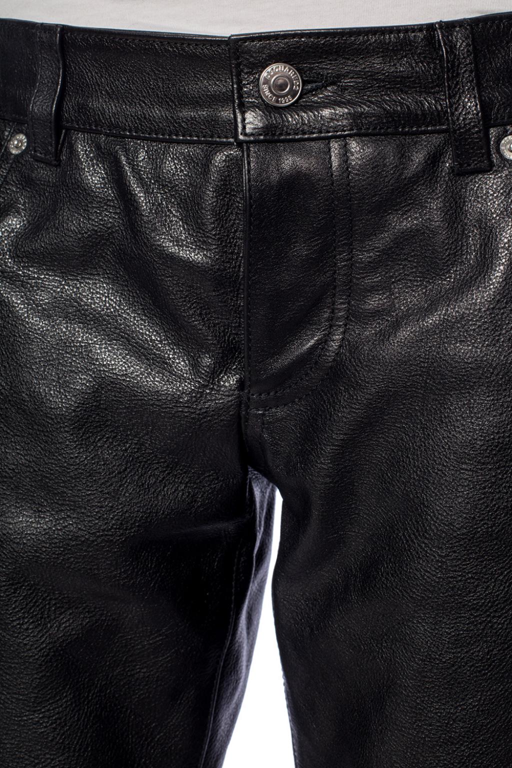 dsquared2 leather pants