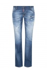 Dsquared2 BLUE ‘Medium Waist Flare Jeans’ raw-cut jeans