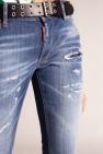Dsquared2 BLUE ‘Medium Waist Flare Jeans’ raw-cut jeans