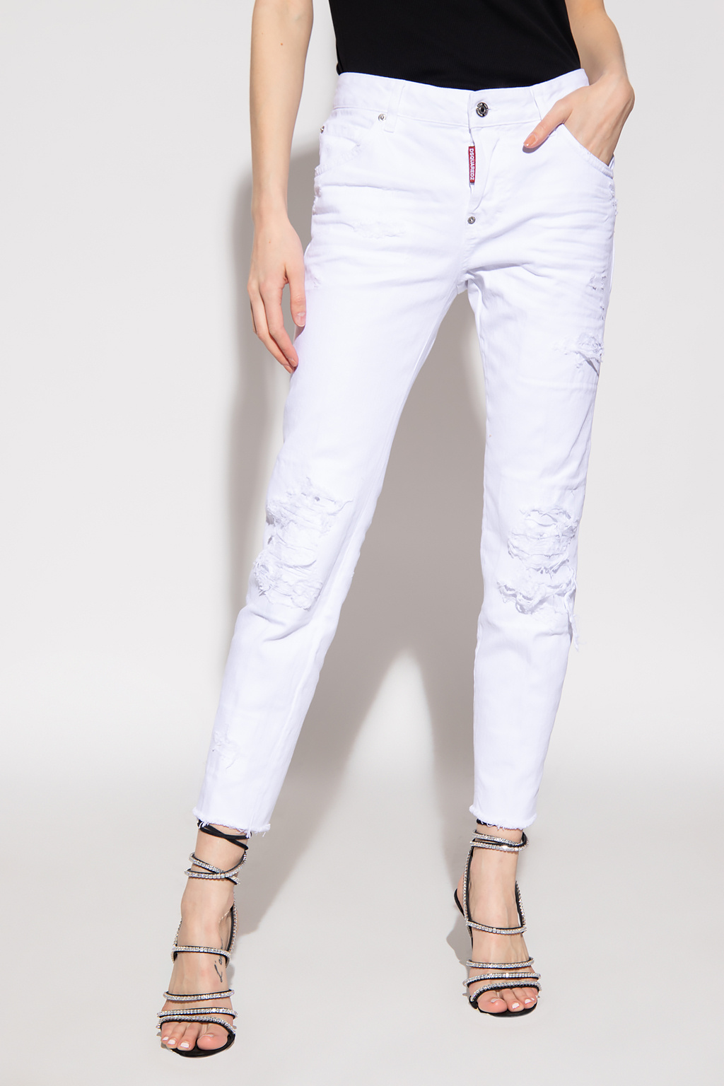 Iisla & Bird Exclusive beach drawstring pants in white