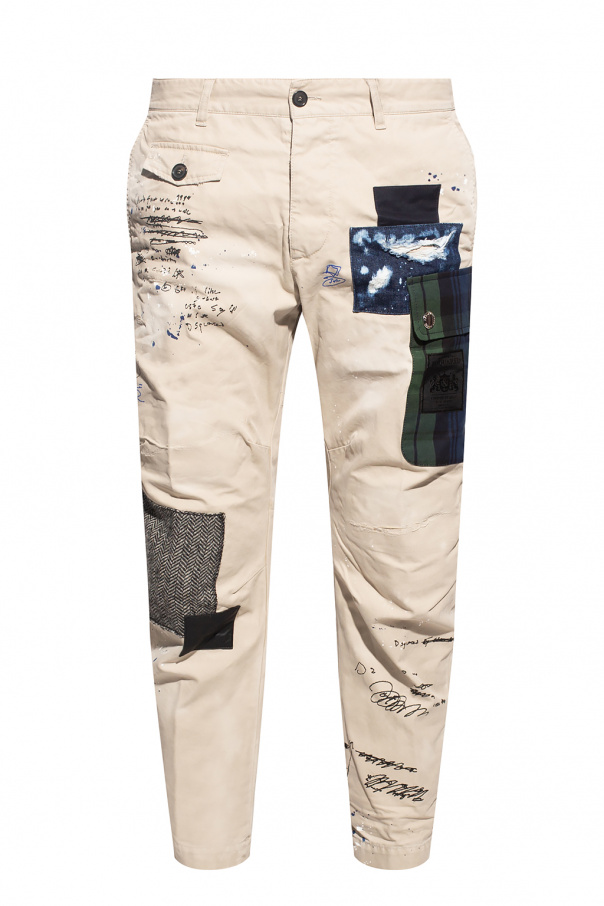 Dsquared2 Paint-splattered trousers