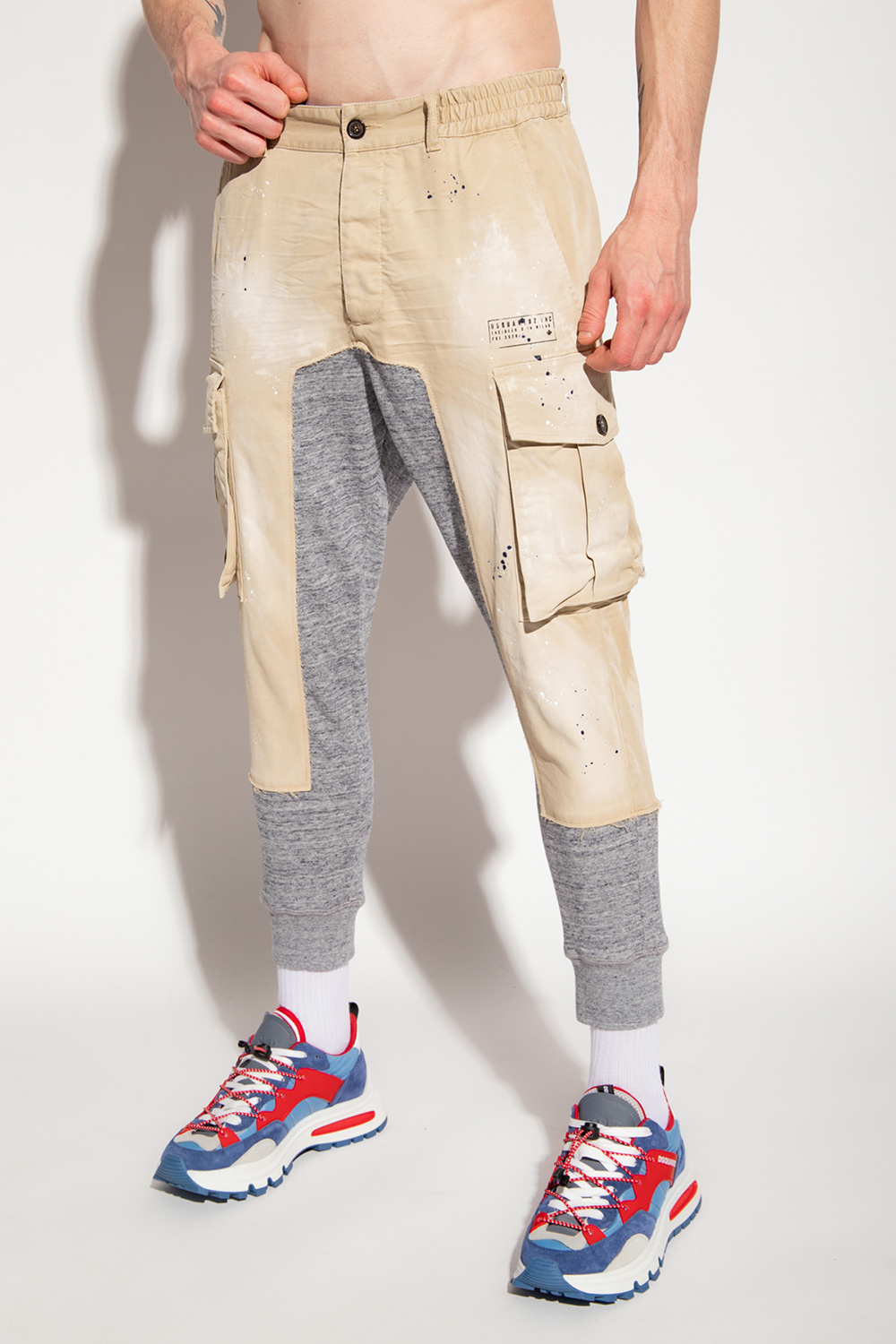 DSQUARED² Cyprus Stretch Cotton Twill Cargo Pants for Men