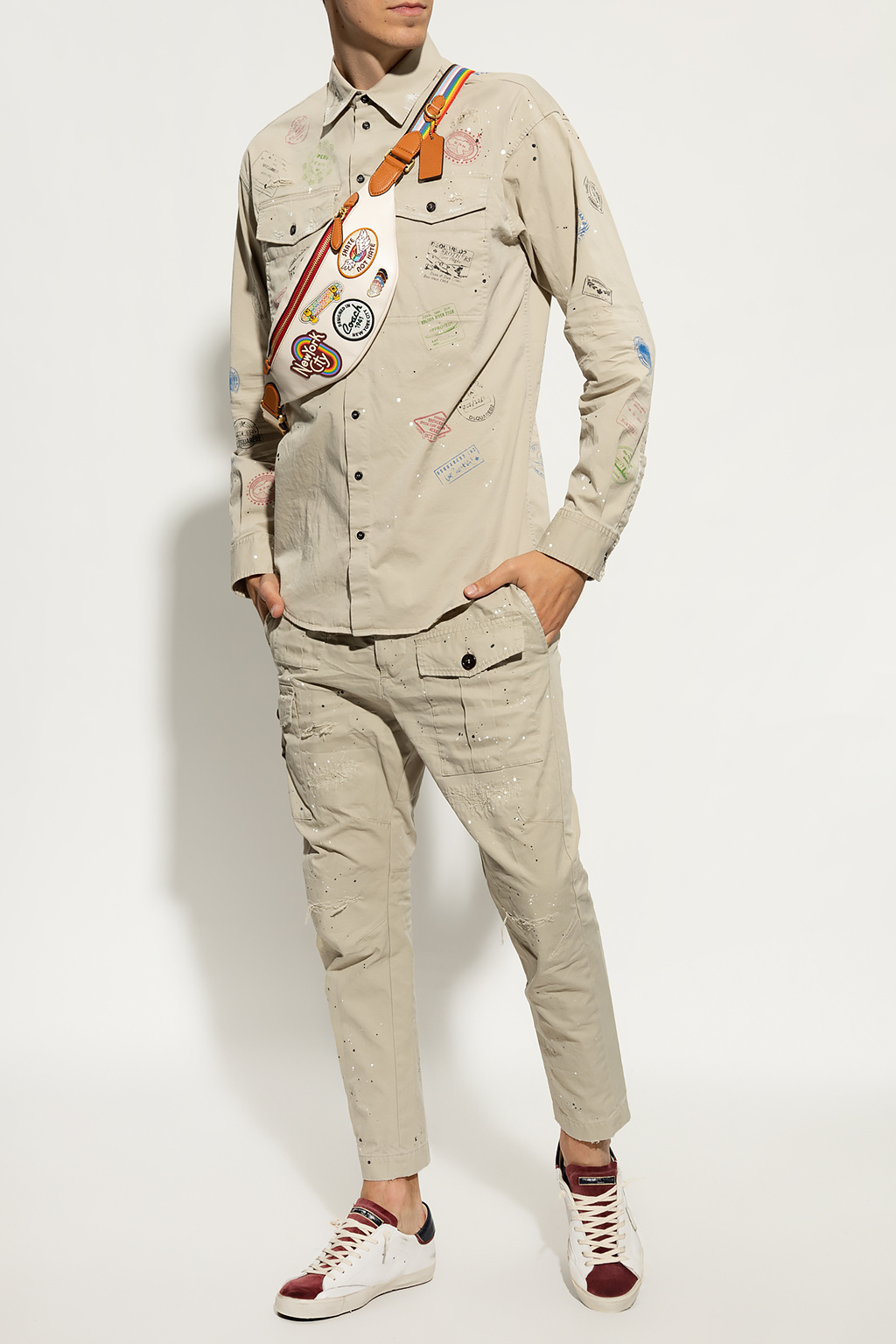 button-up cargo trousers, Dsquared2