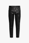 Dsquared2 BLACK Leather trousers