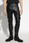 Dsquared2 BLACK Leather trousers
