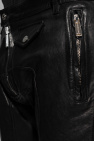 Dsquared2 BLACK Leather trousers