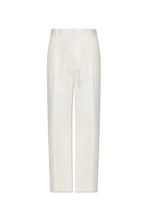 Bawełniane spodnie z szerokimi nogawkami