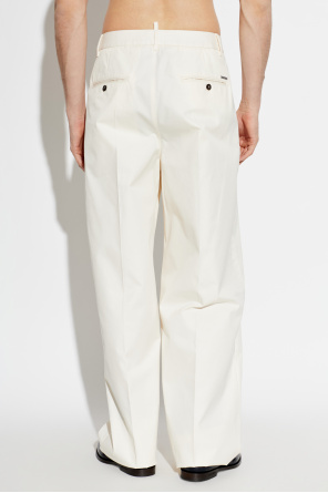 Dsquared2 Bawełniane spodnie z szerokimi nogawkami