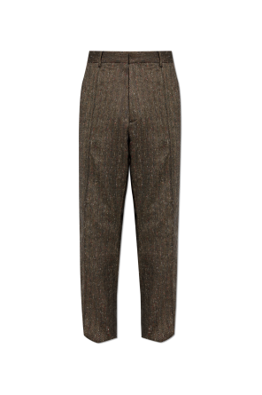 Herringbone pattern trousers