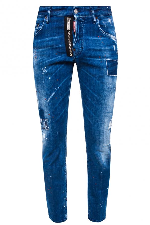 Dsquared2 Skater Jean Stitched Detail Jeans 