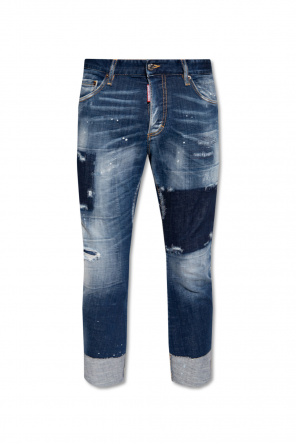 Levi's distressed-effect slim-fit jeans Grau