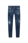 panelled wide-leg denim jeans