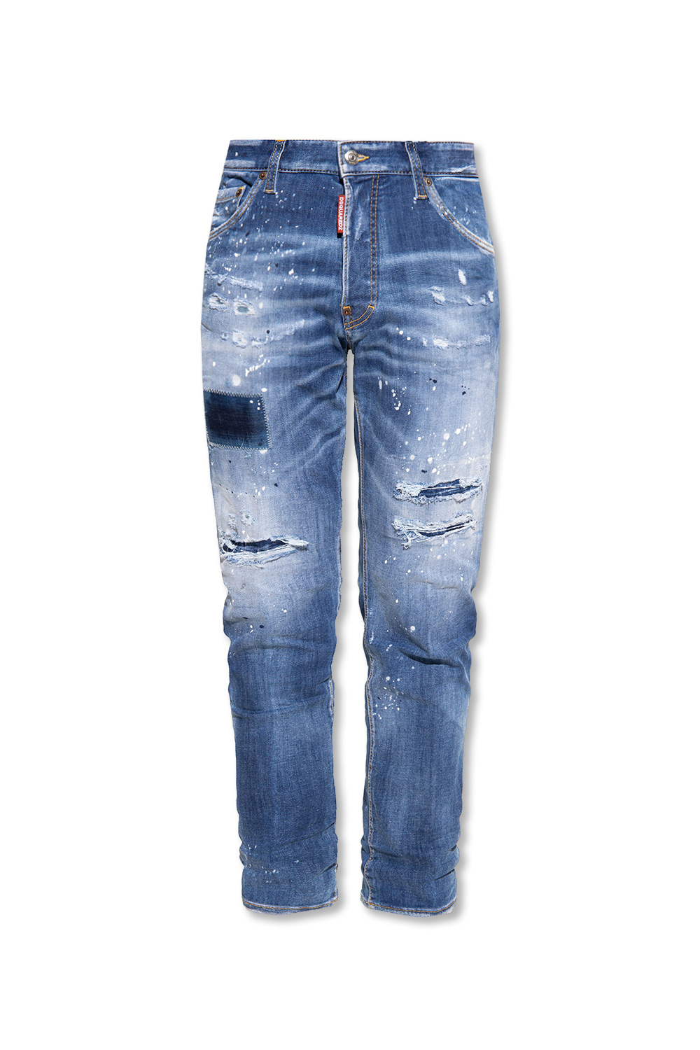 Elastic Straight Leg Pants - GenesinlifeShops GB - 'Cool Guy Cropped' jeans  Dsquared2