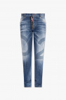 calca jeans hno jeans flare com barra desfiada azul azul