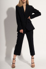 Dsquared2 NAVY BLUE Wool pleat-front trousers
