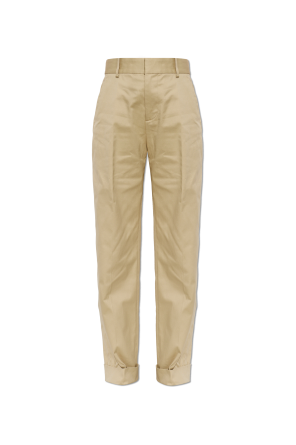 Creased trousers