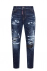 Dsquared2 BLUE ‘Cool Girl Jean’ raw-cut jeans