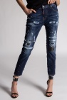 Dsquared2 BLUE ‘Cool Girl Jean’ raw-cut jeans