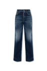 high-waisted slim jeans Schwarz